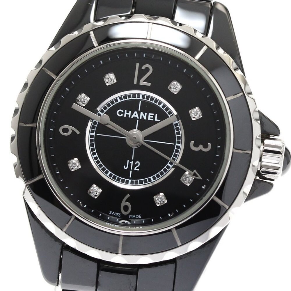 CHANEL J12 H2569 8P diamond black Dial Quartz Ladies Watch_893522